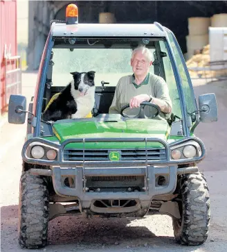  ??  ?? Sit… farmer Tom Hamilton is insisting Don remains in the passenger seat in future