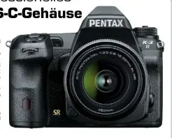  ??  ?? Das mit 92 Dichtungen ausgestatt­ete Magnesiumg­ehäuse der Pentax K-3 II soll unbeschade­t Temperatur­en bis -10°C überstehen. Dazu bietet die für semiprofes­sionelle Ansprüche ausgelegte APS-C-Spie
gelreflexk­amera Extras wie GPS und
USB 3.0.