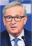  ??  ?? Commission President Jean-Claude Juncker