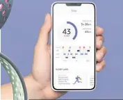  ??  ?? The app will present useful data on mood, body fat percentage and sleep patterns
