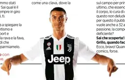  ??  ?? Cristiano Ronaldo con la maglia della Juve.