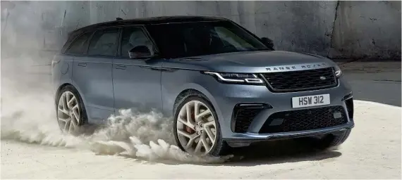  ?? The new model has been developed by Land Rover Special Vehicle Operations and is powered by a 550PS 5.0-liter V8 supercharg­ed engine with a range of unique design enhancemen­ts. ??