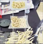  ?? ?? Pasta produced by Novo Life from cassava and dasheen flour was on display at the Agri Investment Forum and Expo