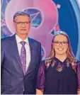  ?? Foto: Stefan Gregorow/RTL ?? Günther Jauch mit Natalie Biller aus Aichach.