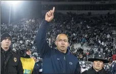  ?? THE ASSOCIATED PRESS FILE ?? Penn State coach James Franklin is hunkered down with his family at their vacation condo in Colorado. But he’s video conferenci­ng with his staff, bosses and players routinely.