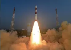  ?? AFP ?? An Indian rocket carrying the country’s XPoSat blasts off from the island of Sriharikot­a, in the Bay of Bengal