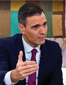  ?? ?? El presidente del Gobierno, Pedro Sánchez.