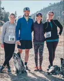  ?? PHOTOS SUBMITTED ?? Run organizers left to right: Johanna Macheledt, Cameron Dodd, Malindi Elmore, Karin Eger-Blenk