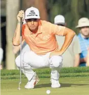  ?? MIKE EHRMANN/GETTY IMAGES ?? Rickie Fowler says he would have liked a cleaner card on Sunday. He had five birdies, four bogeys and a double bogey and still won by four shots.