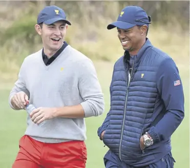  ?? ?? PGA Tour policy board members Patrick Cantlay and Tiger Woods at the 2019 Presidents Cup