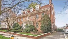  ?? PROVIDED BY WEICHERT REALTORS ?? A Colonial Revival in Newark’s Forest Hill section, with ancestral ties to some North Jersey founders and key players in the American Revolution, hit the market this month for $1.385 million.