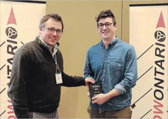  ??  ?? Peterborou­gh Rowing Club's Dan Bullock was named Row Ontario's Athlete of the Year at their annual conference on Saturday. Bullock won three gold medals at the Royal Canadian Henley Regatta this summer.