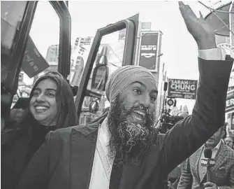  ?? CHRIS HELGREN FILE PHOTO/REUTERS ?? NDP Leader Jagmeet Singh arrives for a debate hosted by Macleans magazine in Toronto on Sept. 12.