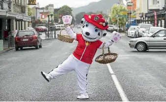  ?? PHOTO: JOHN BISSET/STUFF ?? PAW Patrol Marshall Mandy Tangney is all ready for Saturday’s Christmas parade at Waimate.