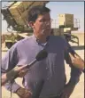  ?? The Associated Press ?? URGING ALLIES: Defense Secretary Mark Esper talks to reporters at Prince Sultan Air Base in Saudi Arabia, Tuesday, where he saw a Patriot missile battery that the US sent to Saudi to help protect the kingdom against the Iranian threat.