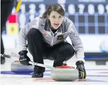  ??  ?? As the Alberta champion, Casey Scheidegge­r of Lethbridge ranks as one of the top contenders at the 2018 Scotties Tournament of Hearts, which begins Friday in Penticton.