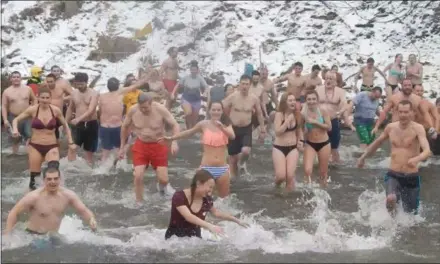  ?? FRAN MAYE - DIGITAL FIRST MEDIA ?? Hundreds of people are expected for the 11th annual Polar Plunge outside of West Chester on Feb. 9.