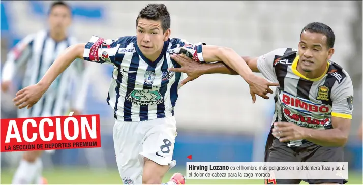  ?? Archivo/La República ?? Hirving Lozano es el hombre más peligroso en la delantera Tuza y será el dolor de cabeza para la zaga morada