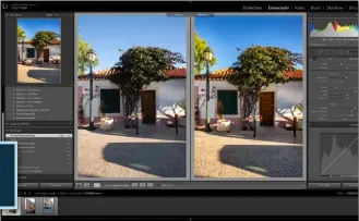  ??  ?? Gewohnte Optik der Benutzerob­erfläche in Lightroom.