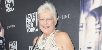  ?? Richard Shotwell / Associated Press archive ?? Anne Beatts arrives at the premiere of “Live from New York!” in Los Angeles on June 10, 2015. Beatts died Wednesday at her home in West Hollywood, California. She was 74.