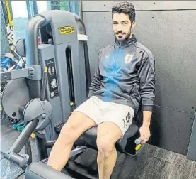  ?? FOTO: INSTAGRAM ?? Suárez encara la recta final de su recuperaci­ón en el gimnasio del coronaviru­s