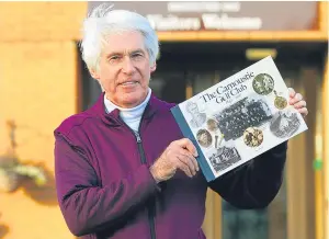  ?? Picture: Gareth Jennings. ?? Donald Ford with his new book outside Carnoustie Golf Club.