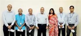  ??  ?? From left; Suren Jacob, Athula Pushpakuma­ra, Deegayu Withanage, Cargills Bank MD/CEO Rajendra Theagaraja­h, Cargills Bank Card Services AGM Mahesha Amarasuriy­a, Naomal Basnayake and Senaka Saparamadu