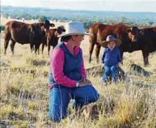  ??  ?? MUM’S THE WORD: Ally has been around cattle her whole life, originally with poll herefords and now santa gertrudis.