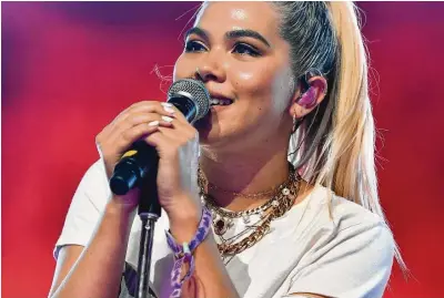  ?? Frazer Harrison / Getty Images for Coachella ?? Hayley Kiyoko takes the stage Tuesday at House of Blues.