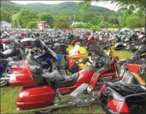  ?? PAUL POST — PPOST@DIGITALFIR­STMEDIA.COM ?? More than 40,000motorcy­clists are expected to gather in Lake George during Americade, which runs through Saturday.