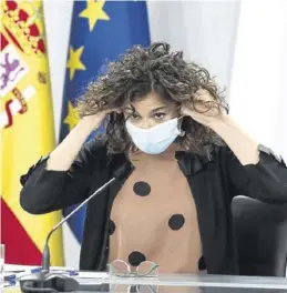  ?? EUROPA PRESS ?? La ministra portavoz Montero, ayer, tras el Consejo de Ministros.