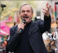  ?? (AP file/Invision/Charles Sykes) ?? Celebrate Neil Diamond’s 80th birthday at Stone’s Throw Stifft Station on Sunday.