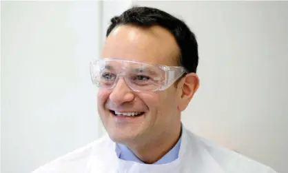  ?? Photograph: Aidan Crawley/EPA ?? Leo Varadkar visiting the National Virus Reference Laboratory in Dublin.