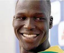  ?? Photo: ALEX MURRAY/AAP ?? CHOICE MADE: Thon Maker is happy to play for his adopted home of Australia.