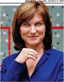  ??  ?? Fiona Bruce: She hasn’t ‘worked out’ her pay