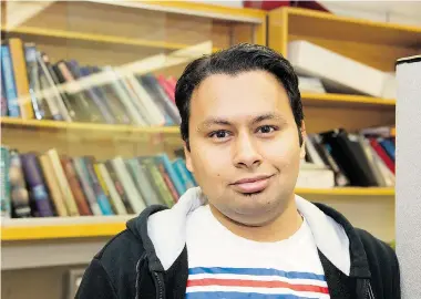  ?? GORD WALDNER/The StarPhoeni­x ?? Chintamani Thapa is concerned residency rules have changed since he first came to Saskatchew­an to begin his PhD.