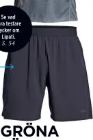  ?? ?? De här 7"-shortsen ger ett avslappnat intryck. Det finns även kortare shorts som är mer tävlingsan­passade.
Se vad våra testare tycker om Lipati. S. 54