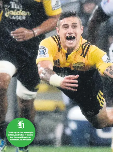  ??  ?? TJ Perenara produced one of his best performanc­es for the Hurricanes in last night’s whitewash in Wellington.