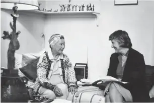  ??  ?? Simone de Beauvoir with Deidre Bair: a case study of reticence and disclosure