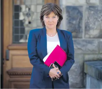  ?? DARRYL DYCK / THE CANADIAN PRESS ?? Observers suggest the clock started ticking on Christy Clark’s time as leader of the B.C. Liberals when she lost her grip on power after an election and then presented a throne speech that echoed many of her opponents’ positions.