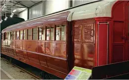  ?? ?? Right: Glasgow Subway motor car of 1898 on display at the Museum of Scottish Railways, where there is no room to display one of the trains that replaced it in 1978. HUGH DOUGHERTY