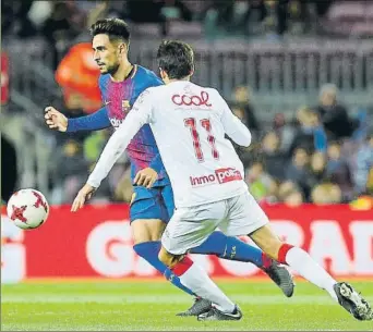  ?? FOTO: PEP MORATA ?? David Costas debutó con el primer equipo en el Camp Nou en partido de Copa ante el Murcia