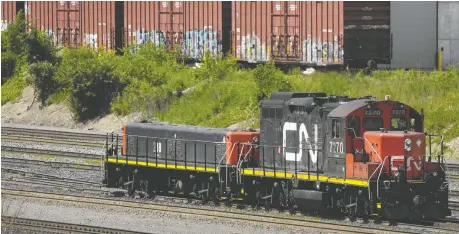  ?? THE CANADIAN PRESS/FILES ?? Canadian National, the country's largest railway, reiterated its forecast of earnings per share growth of 10 per cent in 2024.