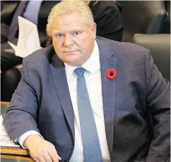  ?? CHRIS YOUNG / THE CANADIAN PRESS ?? Premier Doug Ford shuffled his cabinet on Monday.