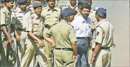  ?? HT FILE ?? Yakub Memon (in white shirt), convicted for his role in the 1993 Bombay blasts case, was the last execution carried out in India in 2015.