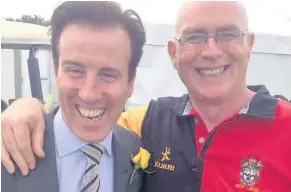  ??  ?? Del Watkins with Strictly Come Dancing star Anton du Beke, who was opening Southport Flower Show in 2014