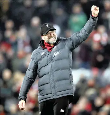  ?? PA ?? JURGEN KLOPP is not surprised by the levels his team continues to produce. |