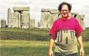  ??  ?? Barsky at Stonehenge in England. Barsky has gained a measure of fame for his online photos.