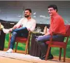  ?? Courtesy: Organiser ?? Indian cricket captain Virat Kohli (left) looks on as former captain Sourav Ganguly speaks during the launch of the new book in Kolkata on Saturday.