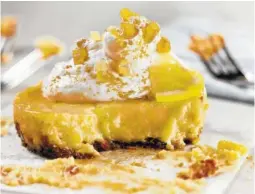  ??  ?? Lemon-ginger icebox pies are super-cute when made in individual-size springform pans or ramekins.